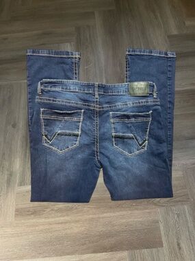 Vintage Y2K Cultura Straight Fit Denim Jeans Mens 38x31‎ Dark Wash Blue Retro